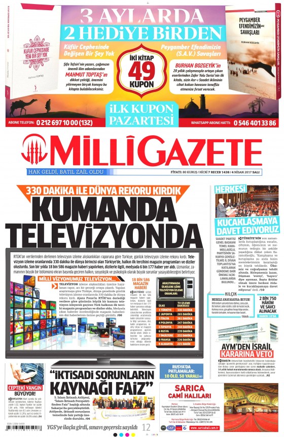 4 Nisan 2017 gazete manşetleri - 2