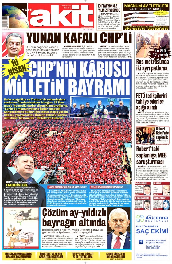 4 Nisan 2017 gazete manşetleri - 15