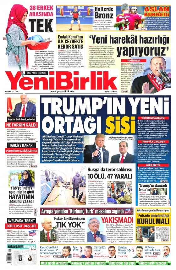 4 Nisan 2017 gazete manşetleri - 21