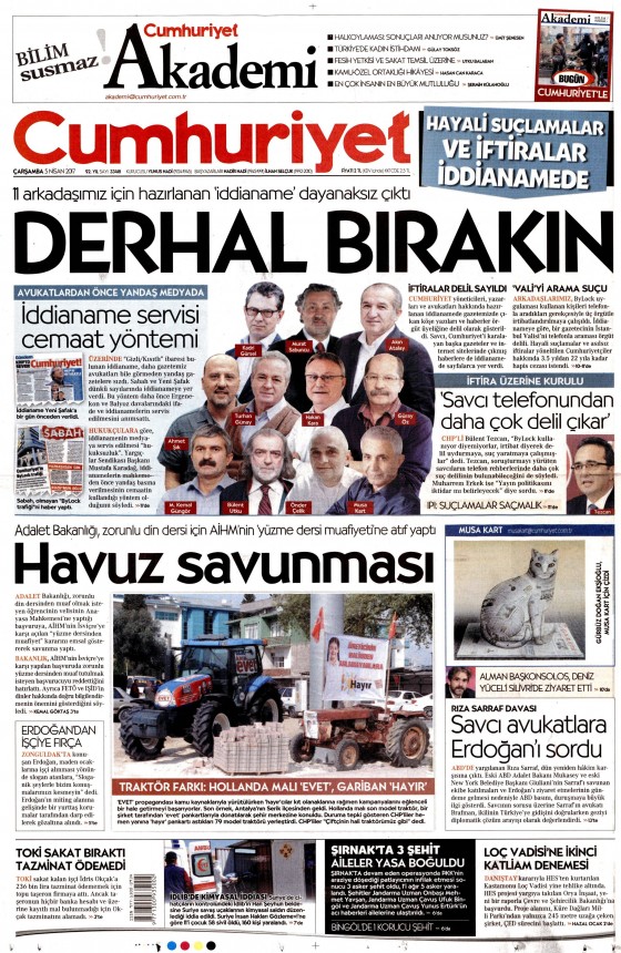 5 Nisan 2017 gazete manşetleri - 9