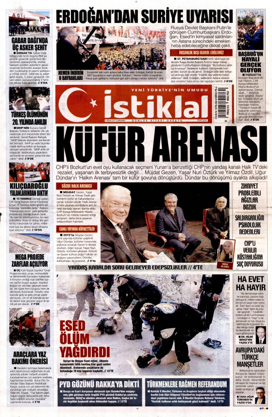 5 Nisan 2017 gazete manşetleri - 5