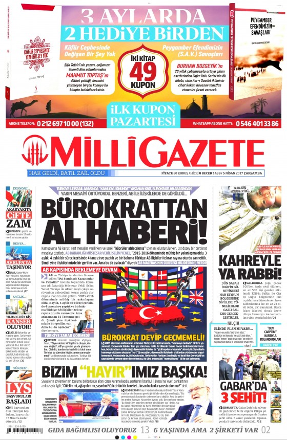 5 Nisan 2017 gazete manşetleri - 6