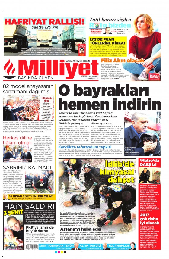 5 Nisan 2017 gazete manşetleri - 7
