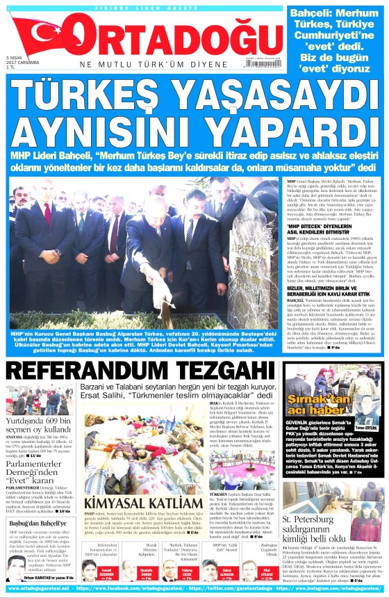 5 Nisan 2017 gazete manşetleri - 8