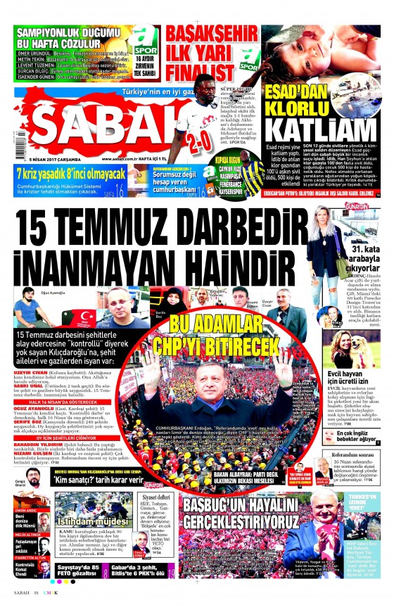 5 Nisan 2017 gazete manşetleri - 11