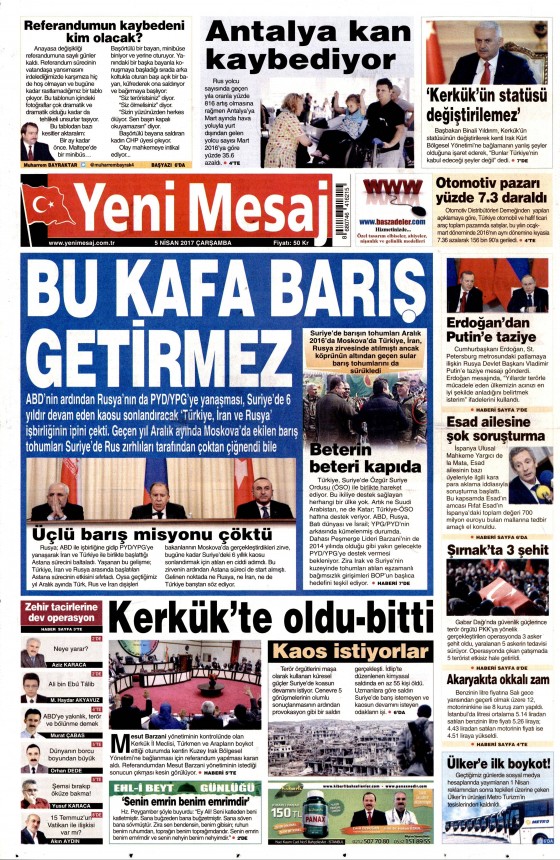 5 Nisan 2017 gazete manşetleri - 17