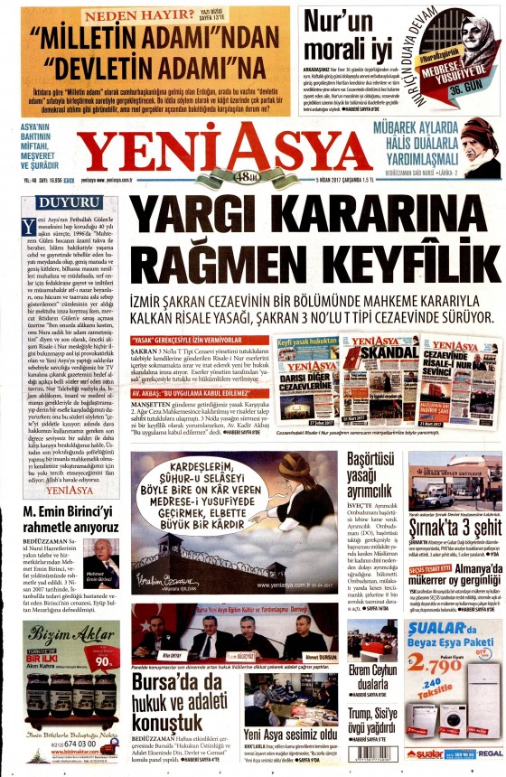 5 Nisan 2017 gazete manşetleri - 14