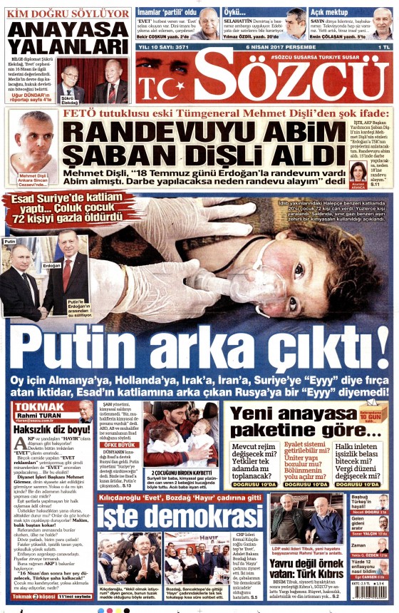 6 Nisan 2017 gazete manşetleri - 14