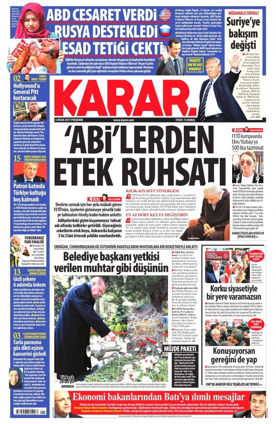 6 Nisan 2017 gazete manşetleri - 18