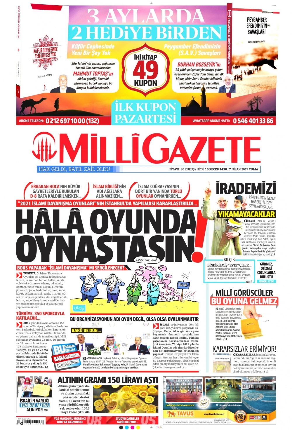 7 Nisan 2017 gazete manşetleri - 1