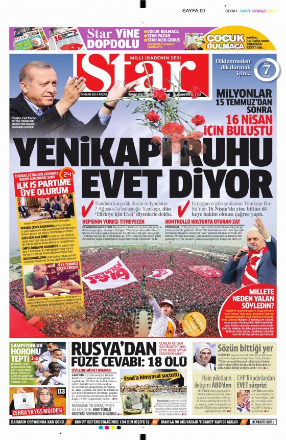 9 Nisan 2017 gazete manşetleri - 6