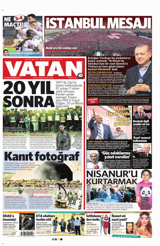 9 Nisan 2017 gazete manşetleri - 14