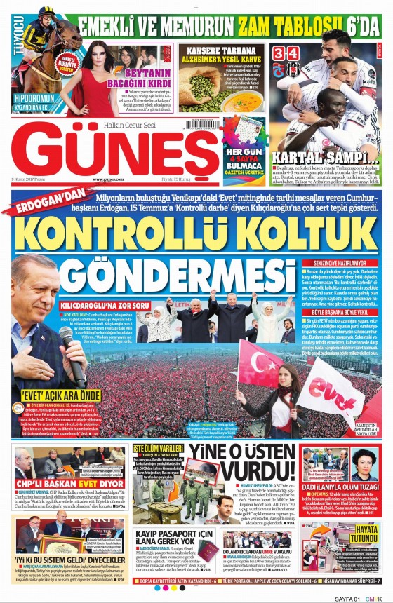 9 Nisan 2017 gazete manşetleri - 17