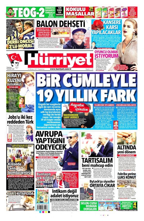 10 Nisan 2017 gazete manşetleri - 469