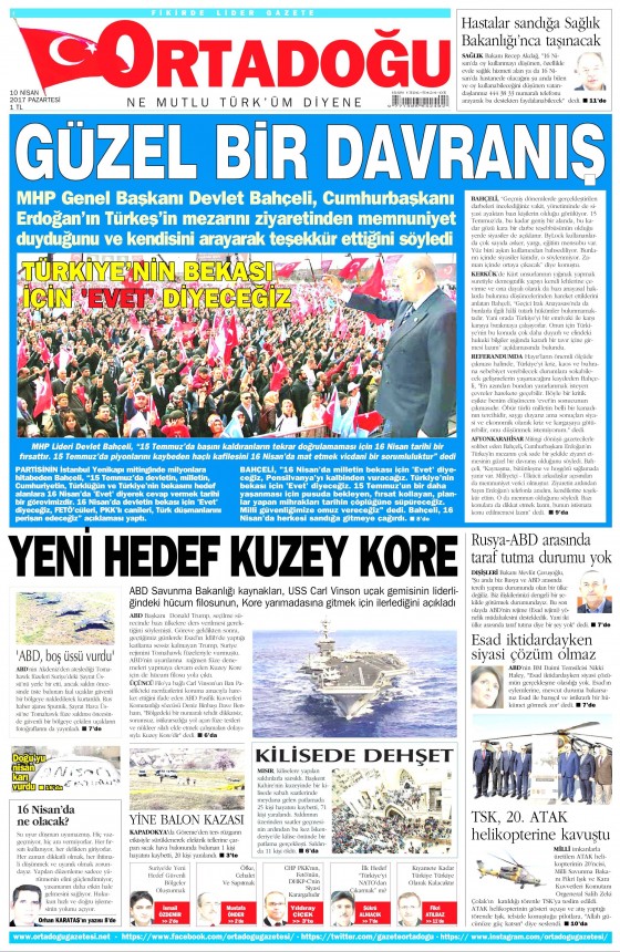 10 Nisan 2017 gazete manşetleri - 477