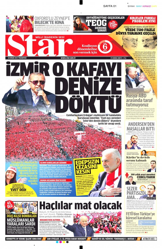 10 Nisan 2017 gazete manşetleri - 480