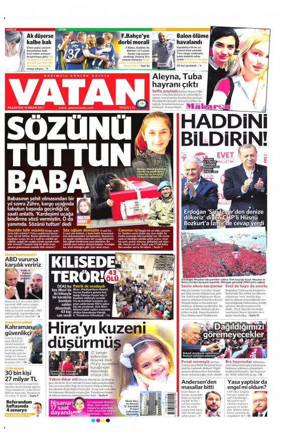 10 Nisan 2017 gazete manşetleri - 485