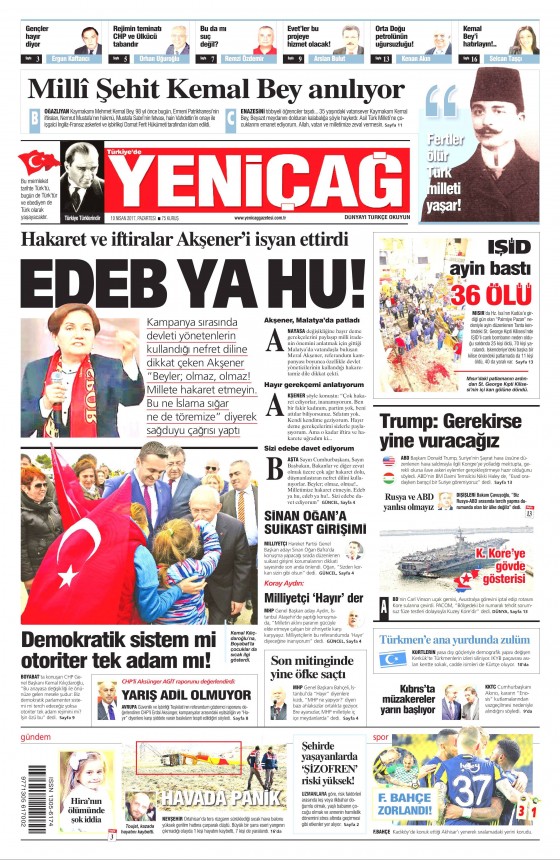 10 Nisan 2017 gazete manşetleri - 488