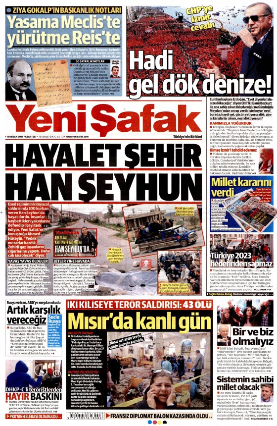 10 Nisan 2017 gazete manşetleri - 492