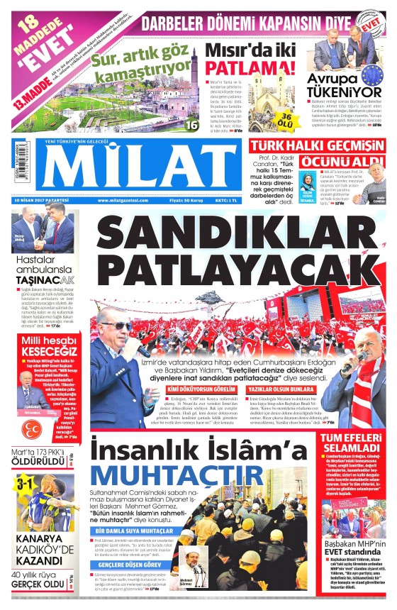 10 Nisan 2017 gazete manşetleri - 495