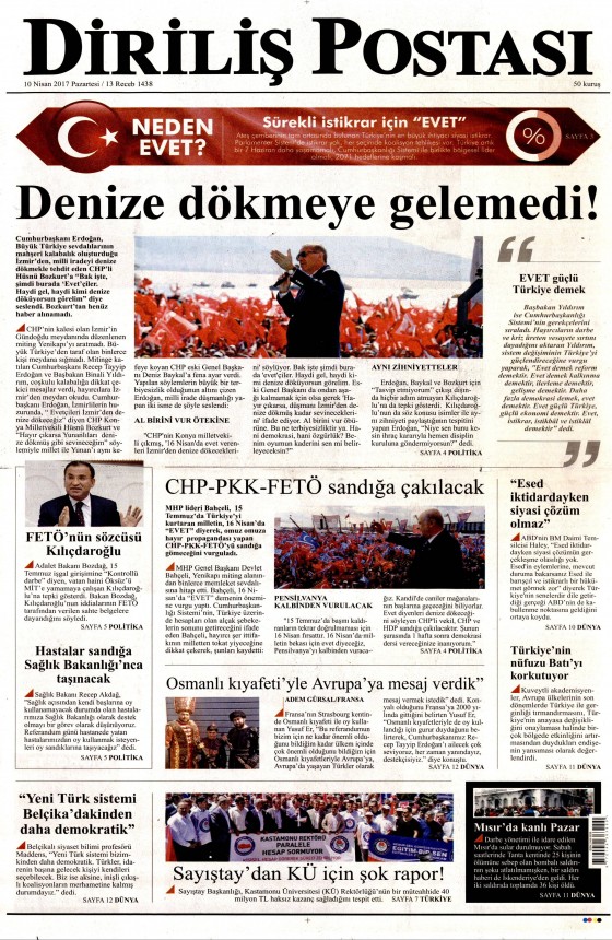 10 Nisan 2017 gazete manşetleri - 501