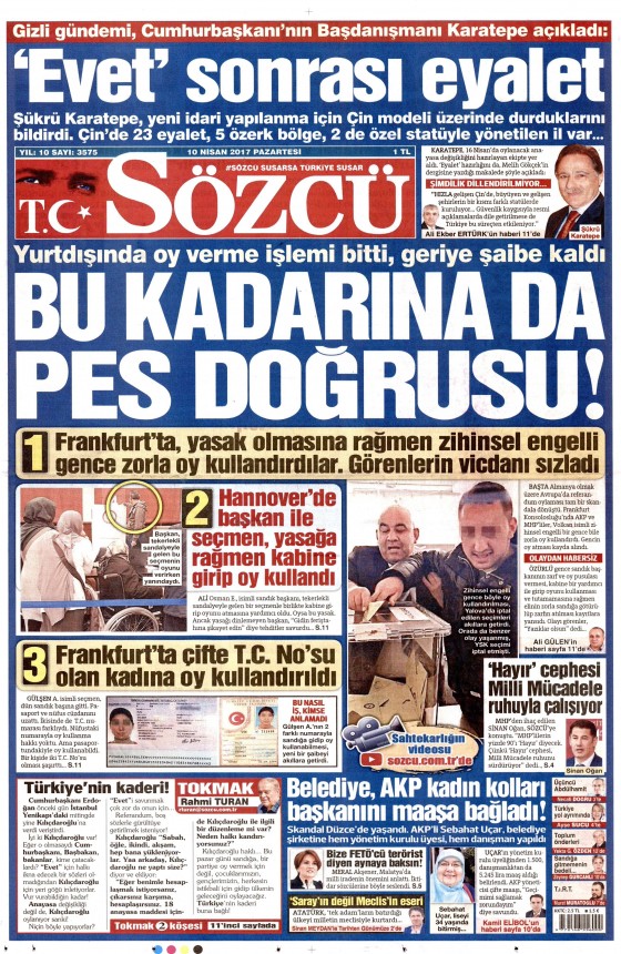 10 Nisan 2017 gazete manşetleri - 490