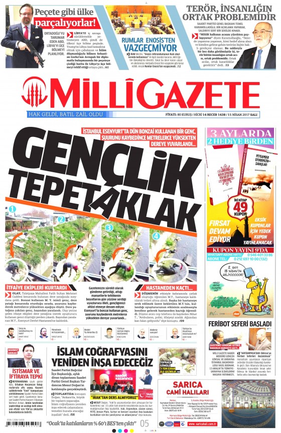 11 Nisan 2017 gazete manşetleri - 5