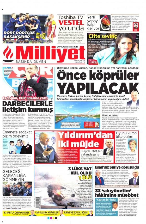 11 Nisan 2017 gazete manşetleri - 6