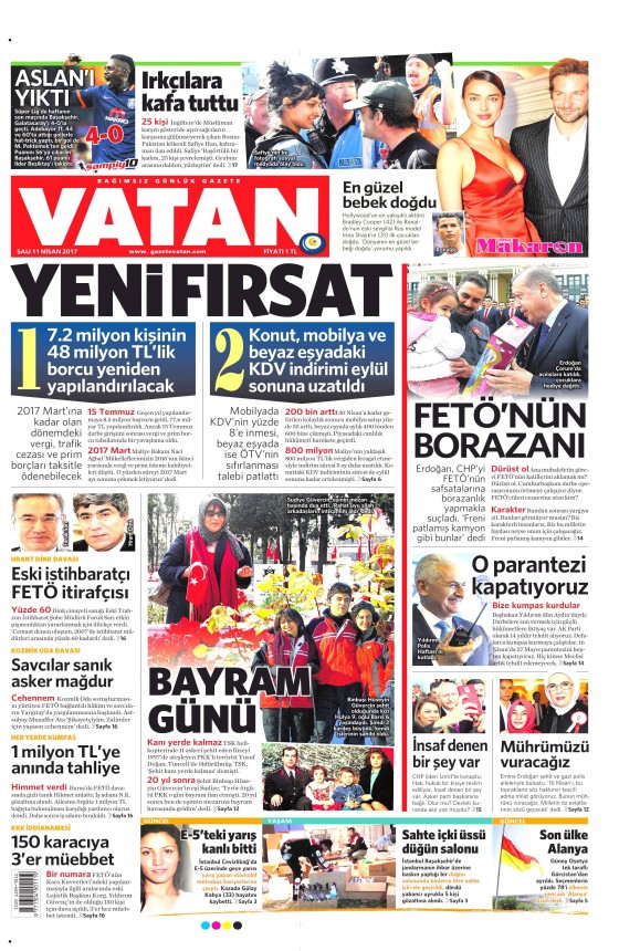 11 Nisan 2017 gazete manşetleri - 13