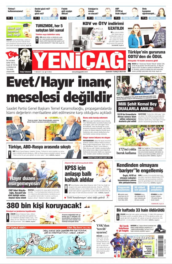 11 Nisan 2017 gazete manşetleri - 15