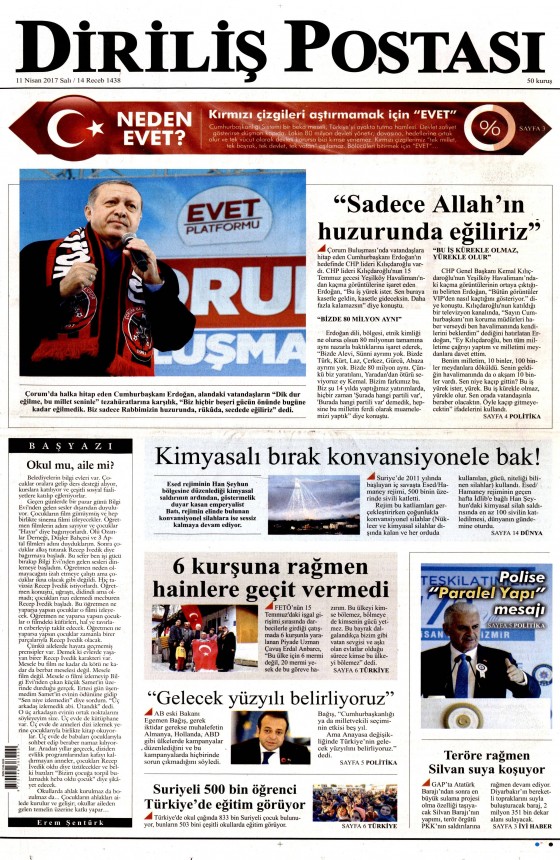 11 Nisan 2017 gazete manşetleri - 23