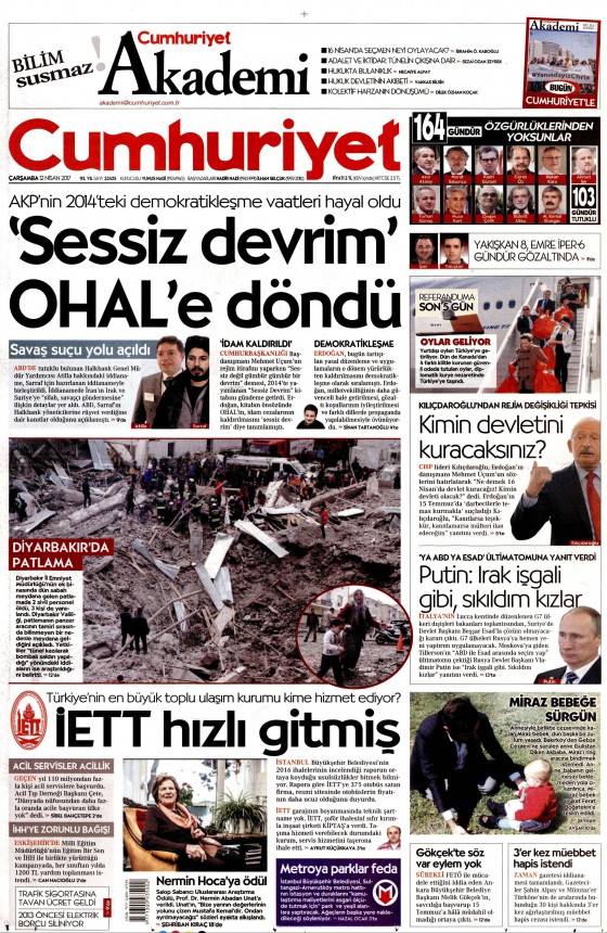 12 Nisan 2017 gazete manşetleri - 5