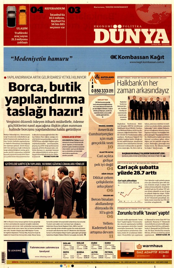 12 Nisan 2017 gazete manşetleri - 3
