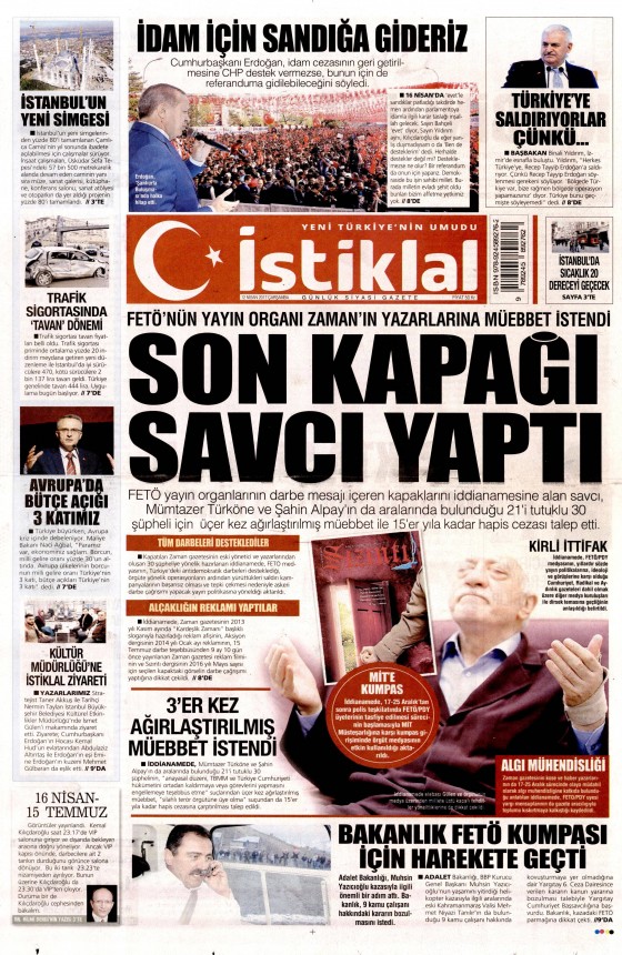 12 Nisan 2017 gazete manşetleri - 4