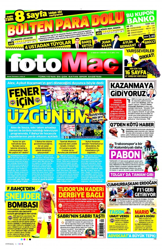 12 Nisan 2017 gazete manşetleri - 14