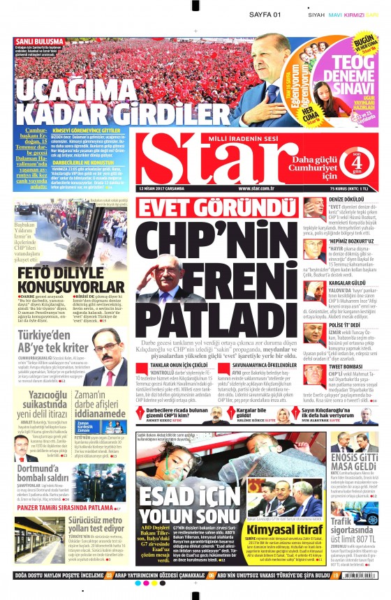 12 Nisan 2017 gazete manşetleri - 9