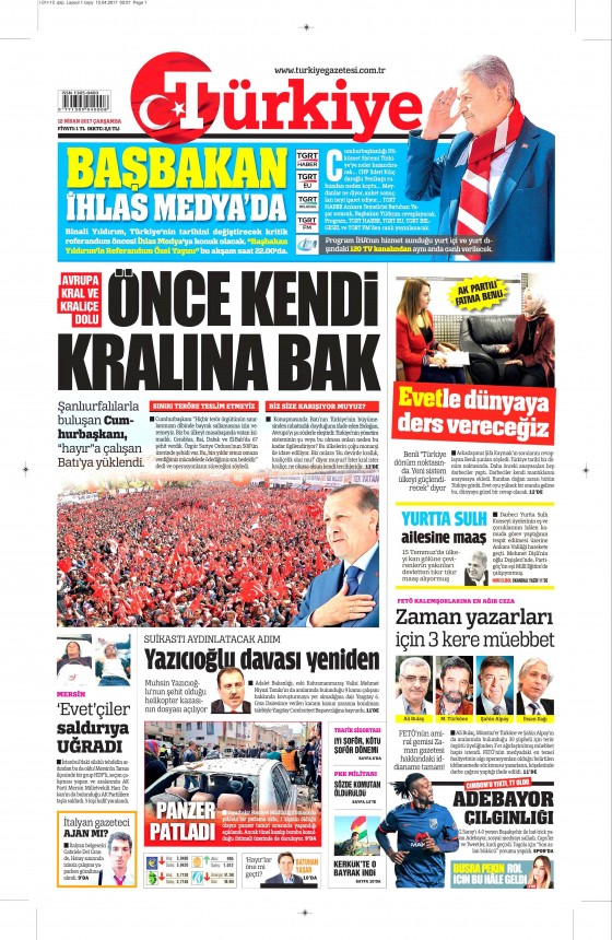 12 Nisan 2017 gazete manşetleri - 10