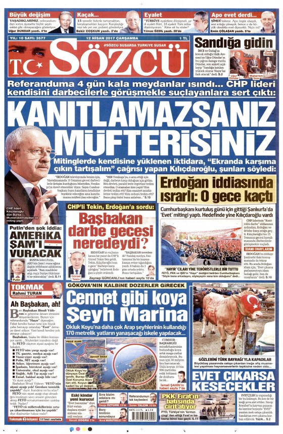 12 Nisan 2017 gazete manşetleri - 11