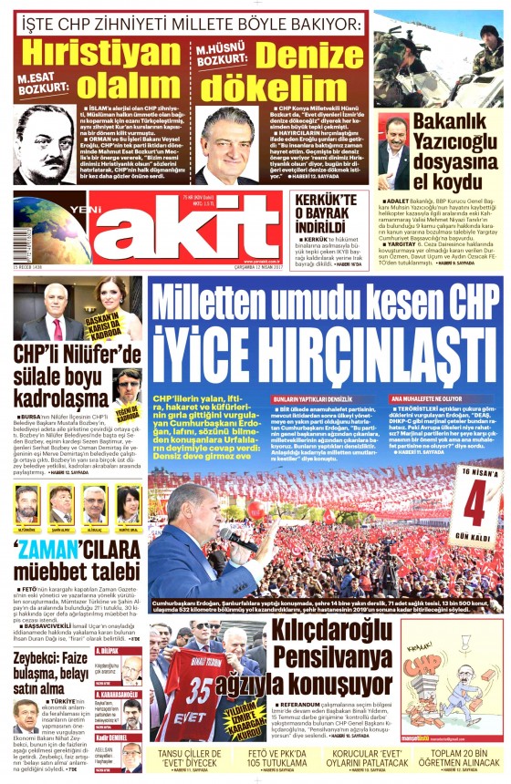 12 Nisan 2017 gazete manşetleri - 17