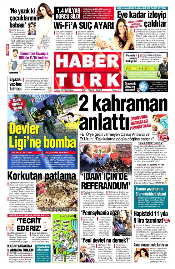 12 Nisan 2017 gazete manşetleri - 19