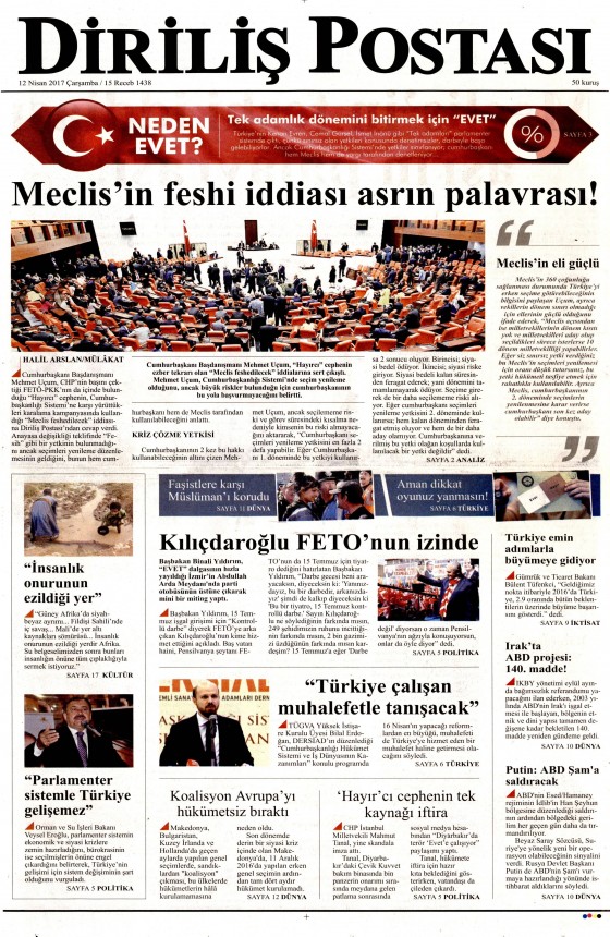 12 Nisan 2017 gazete manşetleri - 21