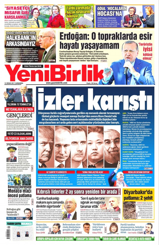 12 Nisan 2017 gazete manşetleri - 23