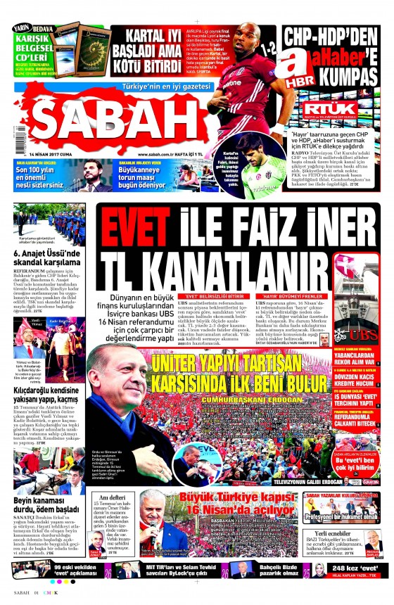 14 Nisan Cuma 2017 gazete manşetleri - 11