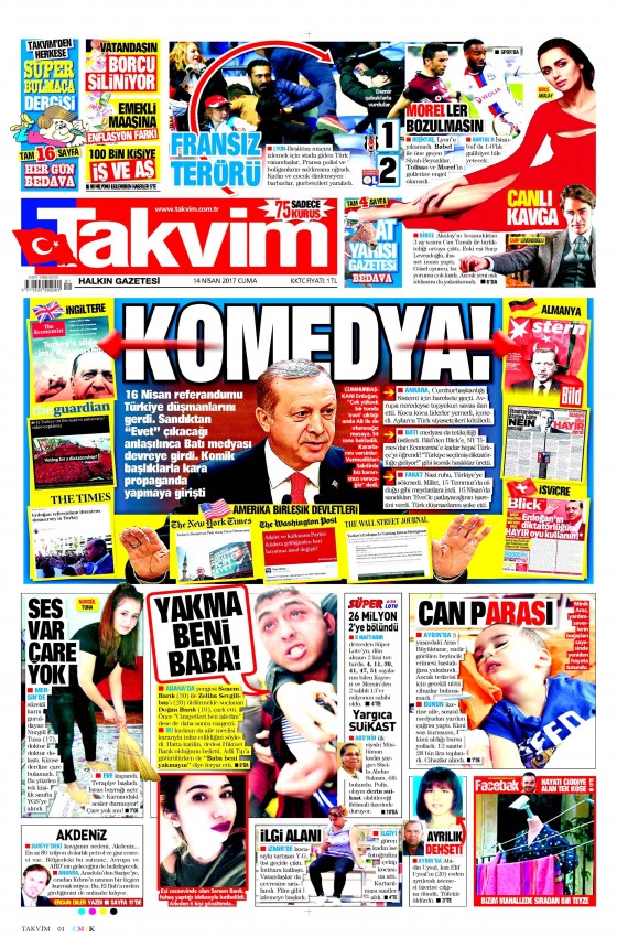 14 Nisan Cuma 2017 gazete manşetleri - 12
