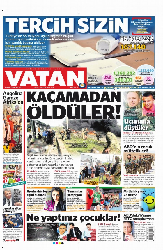 16 Nisan Cuma 2017 gazete manşetleri - 12