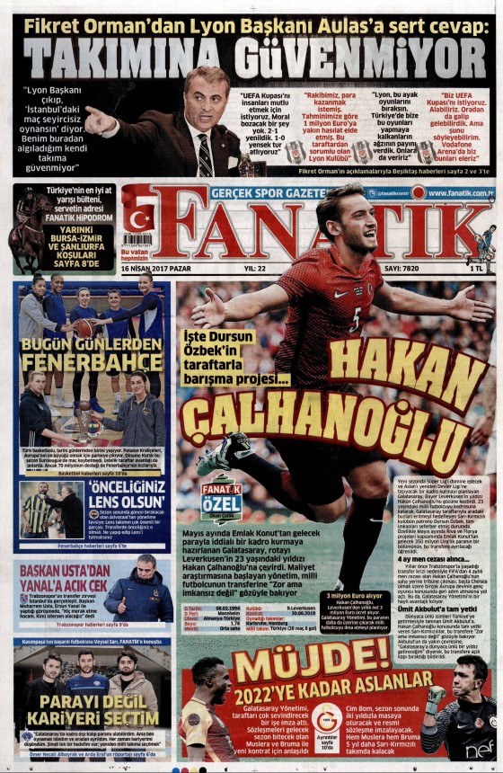 16 Nisan Cuma 2017 gazete manşetleri - 16