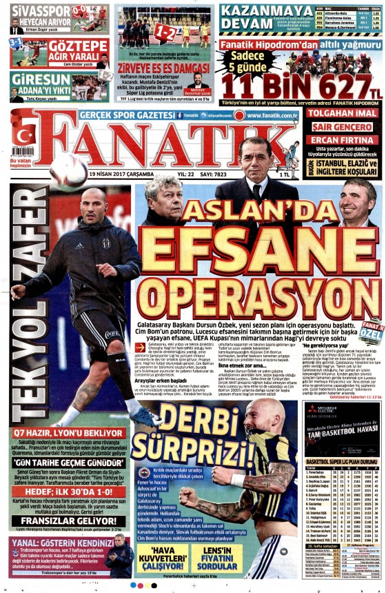 19 Nisan 2017 gazete manşetleri - 17
