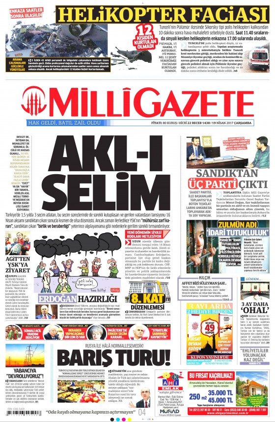 19 Nisan 2017 gazete manşetleri - 3