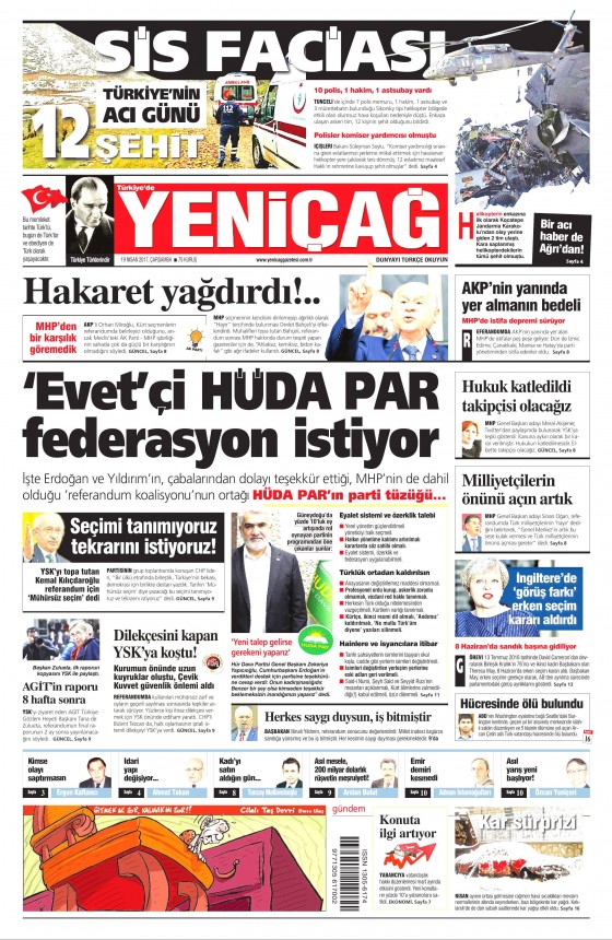 19 Nisan 2017 gazete manşetleri - 9