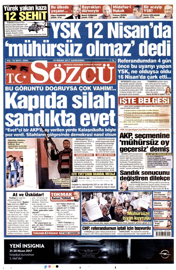 19 Nisan 2017 gazete manşetleri - 12